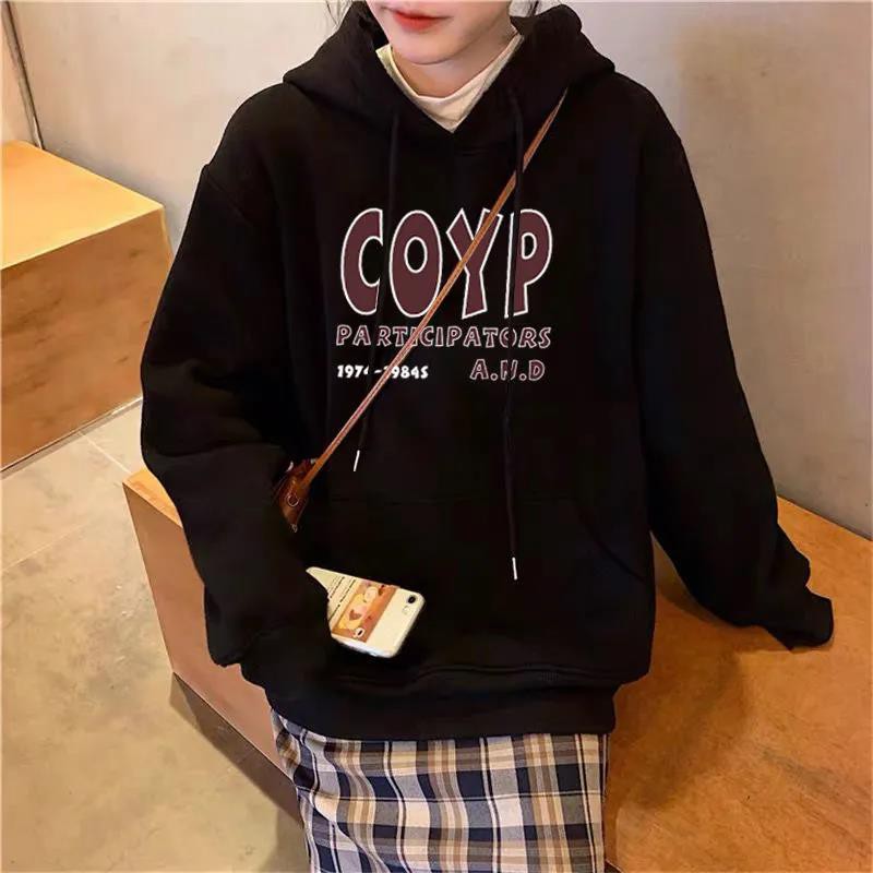 Áo Hoodie Dài Tay Oversize Cá Tính Theo Phong Cách Thu Đông Hàn Quốc 2021 | BigBuy360 - bigbuy360.vn
