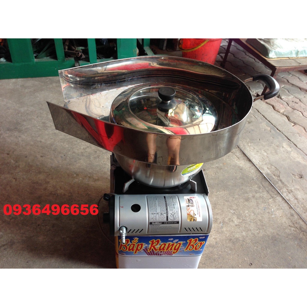 Máy làm bắp rang bơ chạy gas, máy nổ bỏng ngô sử dụng gas...