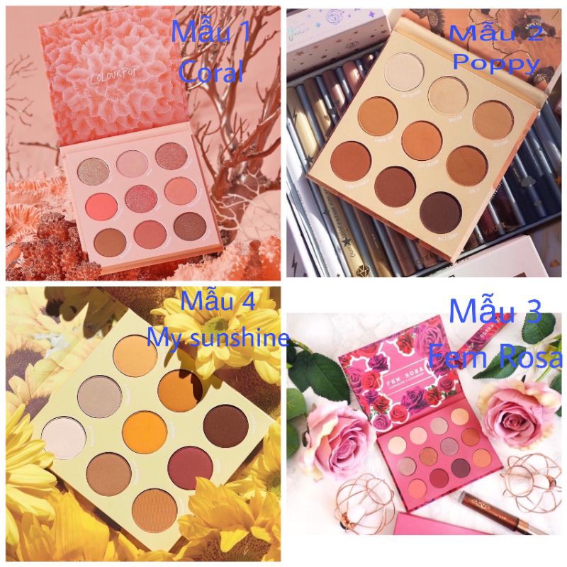 Colourpop ✨ Hình thật - Bill chính hãng- Bảng phấn mắt các loại Colourpop (Bảng màu mới)