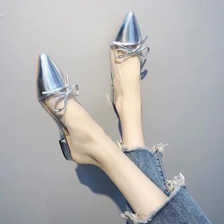 Dép sục nơ phối mica