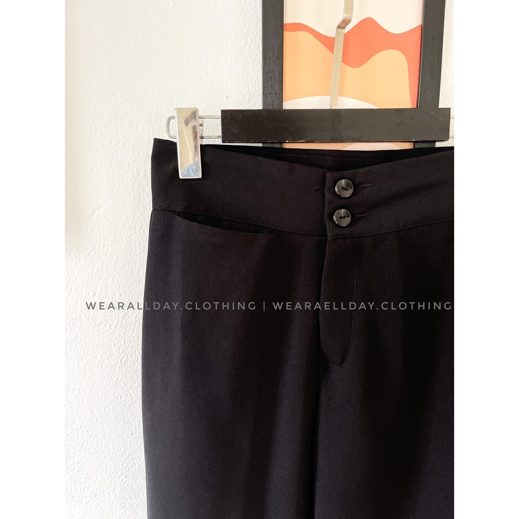 Quần ống loe nữ WEARALLDAY cạp cao 2 cúc siêu tôn dáng | BigBuy360 - bigbuy360.vn