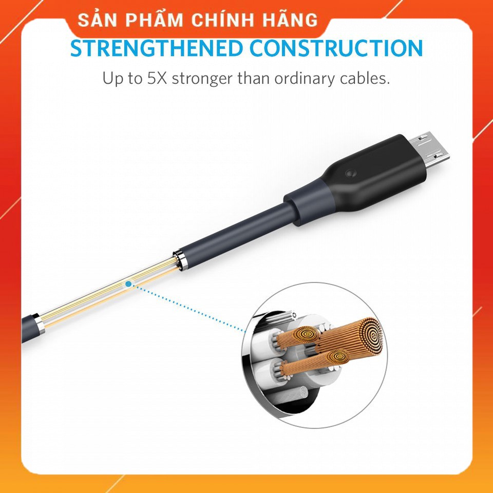 [HÓT]Cáp sạc ANKER  Micro USB dài 0.9m