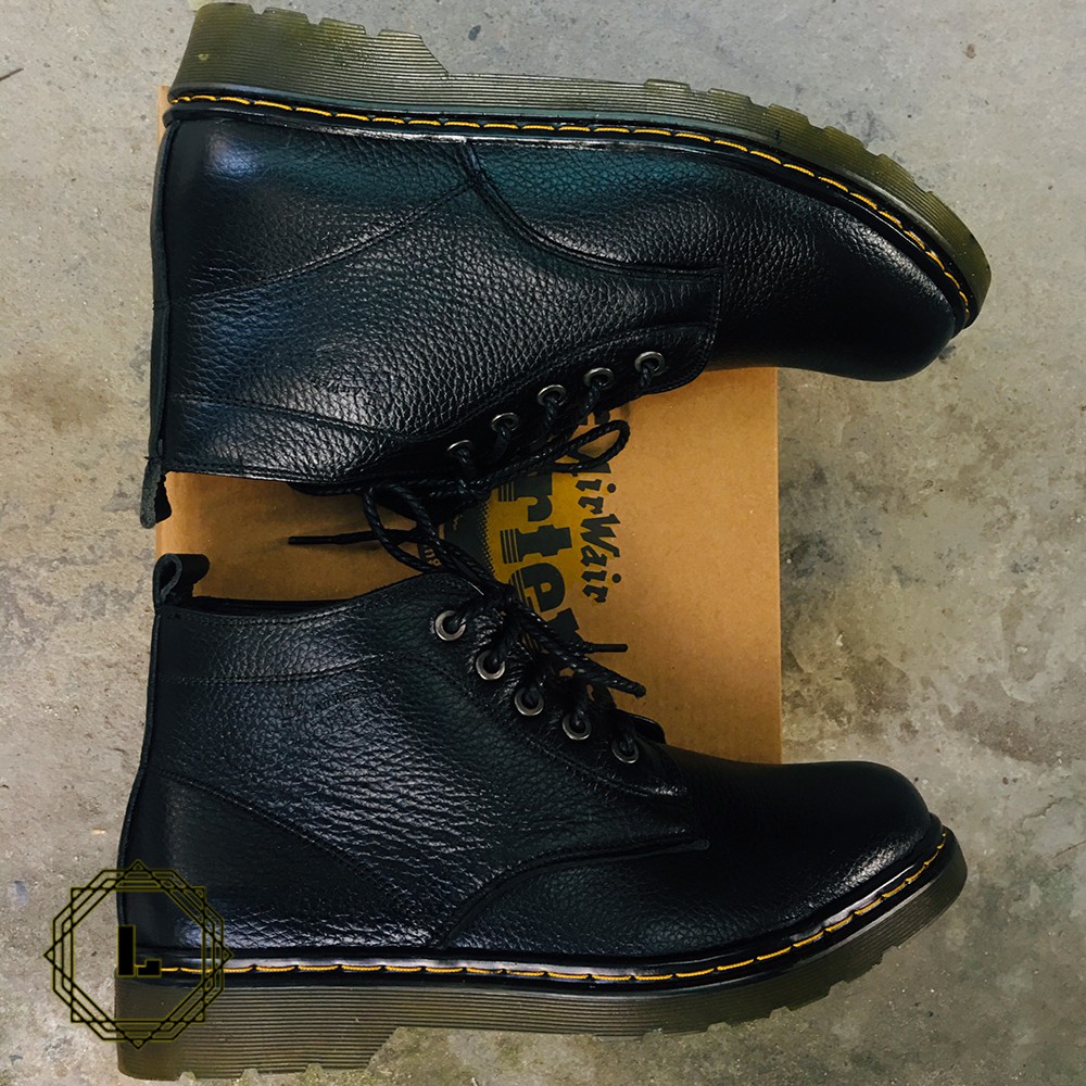 Giày Boots DR.68 DA SẦN đen