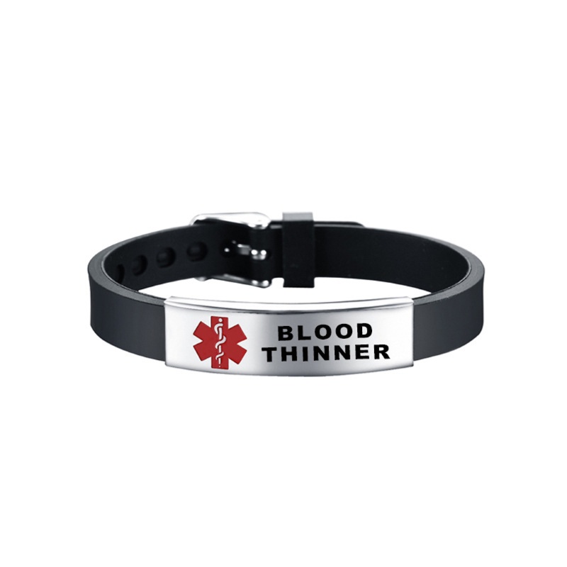 Vòng Đeo Tay Sơ Cứu Khẩn Cấp Bằng Silicone Màu Đỏ