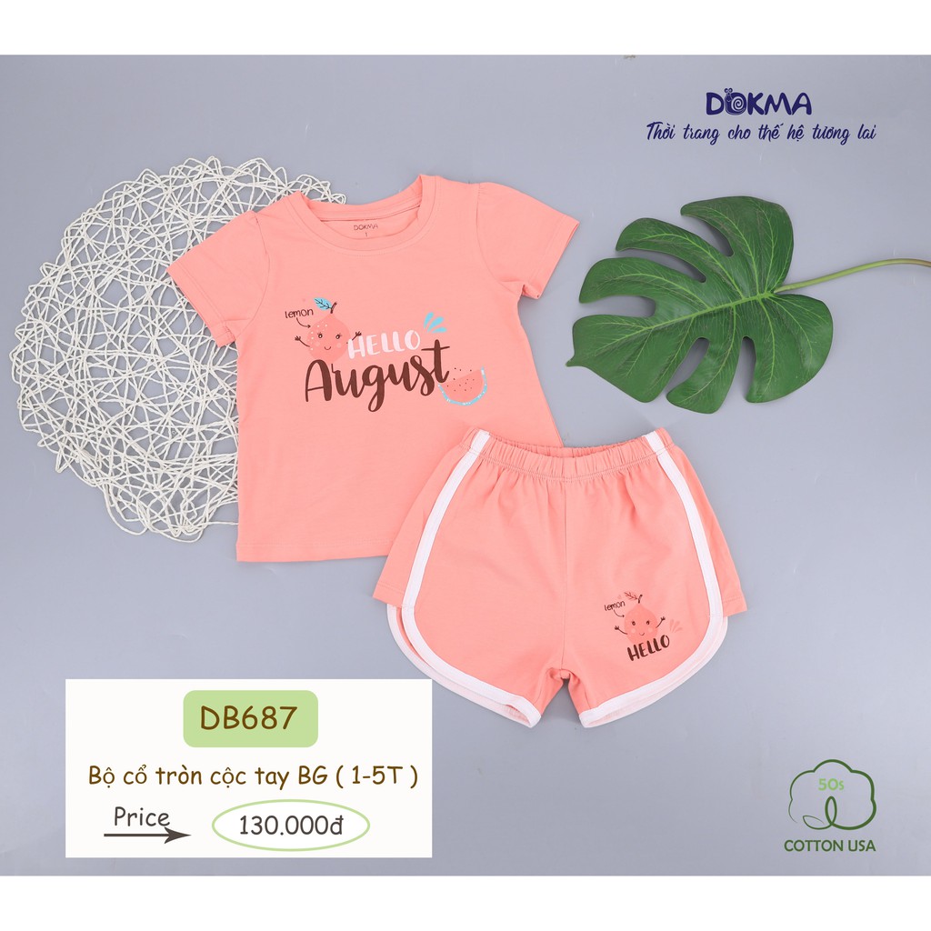 Dokma - Bộ cộc BG dáng thể thao chất Cotton USA 1-5T DB687