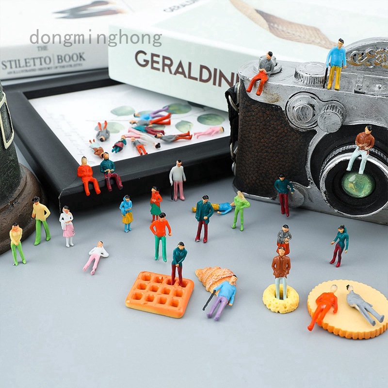 Set 100 Mô Hình Người Nhỏ Tỉ Lệ 1:75 Dùng Trang Trí