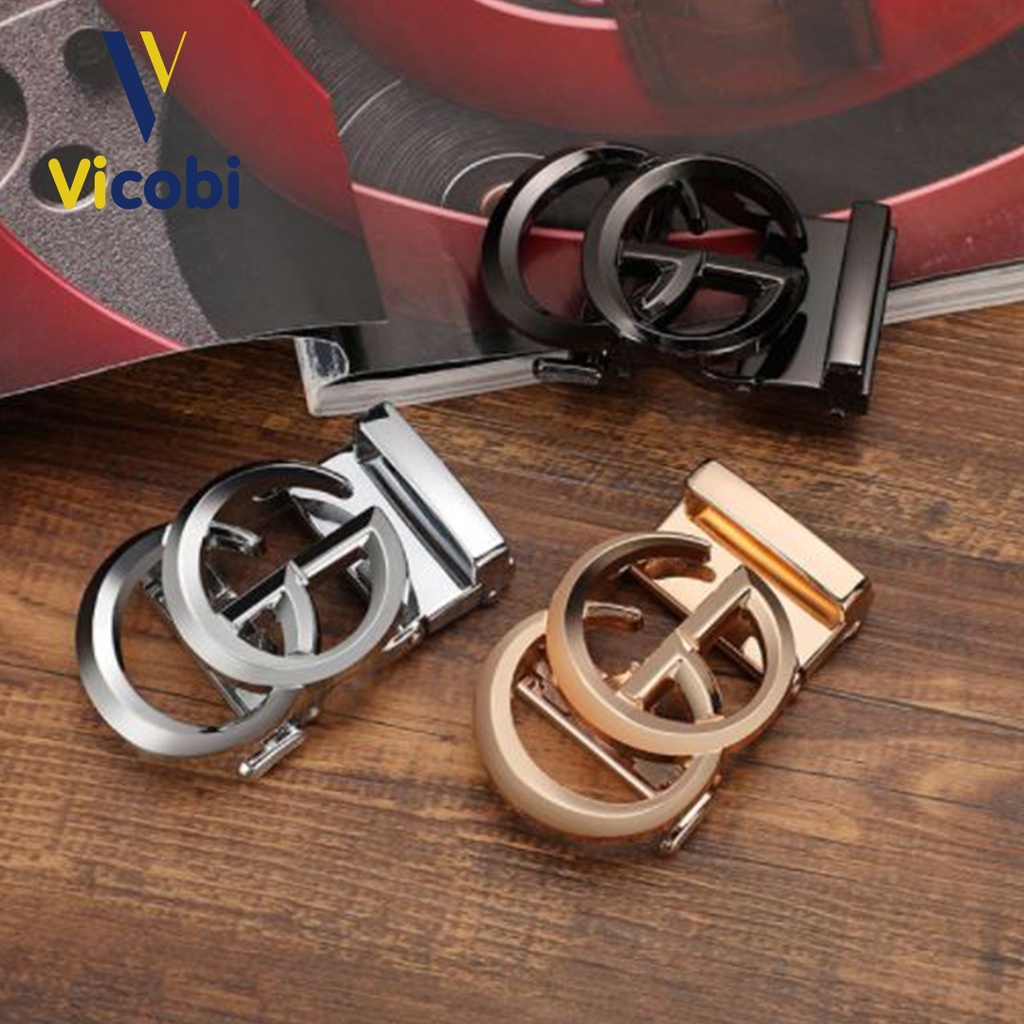 Đầu khóa thắt lưng Nam Vicobi GG, mặt dây lưng làm bằng Hợp Kim khóa tự động phù hợp với dây 3,5cm