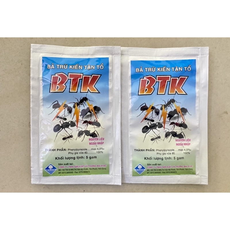 Bả trừ kiến tận gốc BTK gói 5G sạch kiến không còn con nào