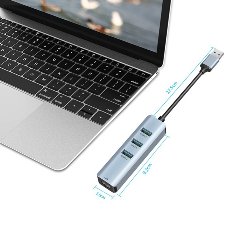 Bộ Chia 3 Cổng Usb 3.0 Sang Rj45 Cho Notebook / Máy Tính Bảng / Thẻ Mạng