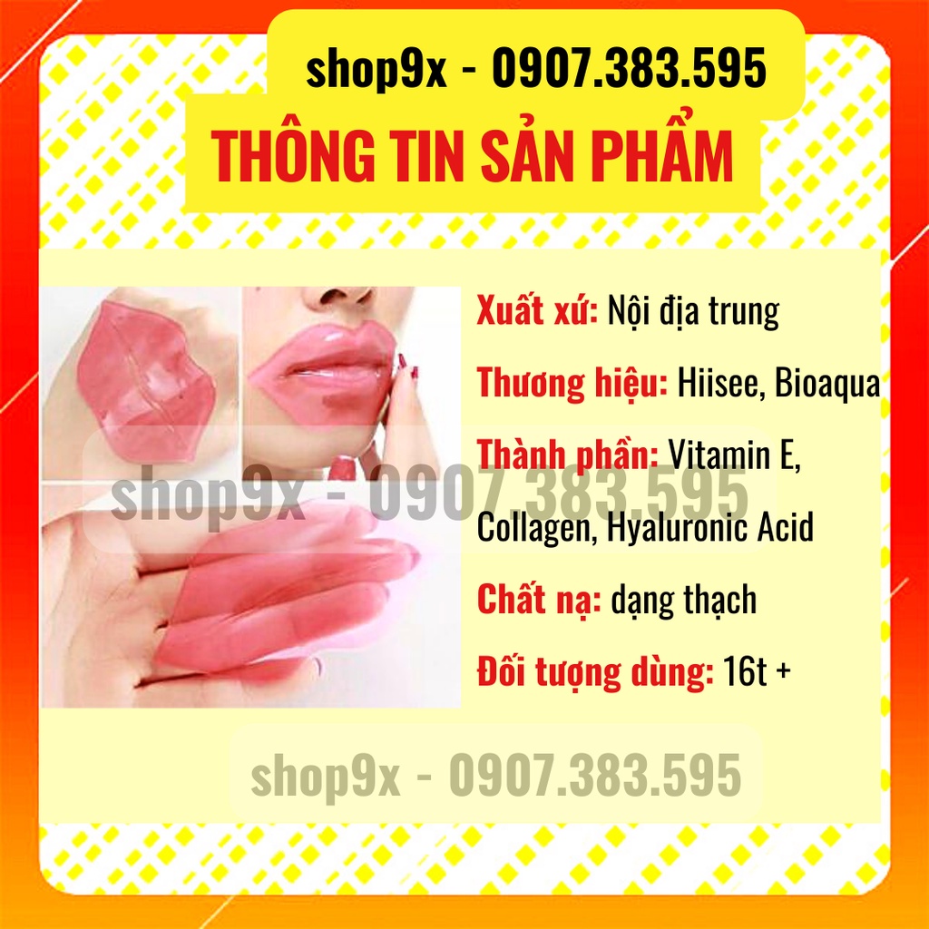 20 Miếng Mặt Nạ Dưỡng Môi Hiisees Chiết Xuất Hoa Hồng️ - Rose Moisturizing Lip Mask 50gr