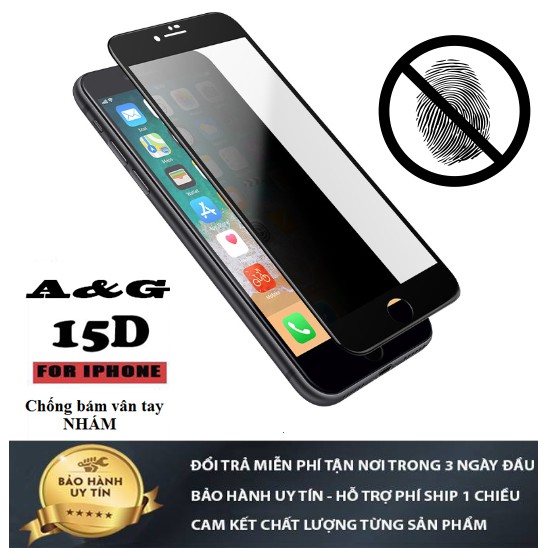 Kính Cường Lực Nhám Full Màn Chống Vân Tay Iphone 6/7/8/X/Xs/XsMax