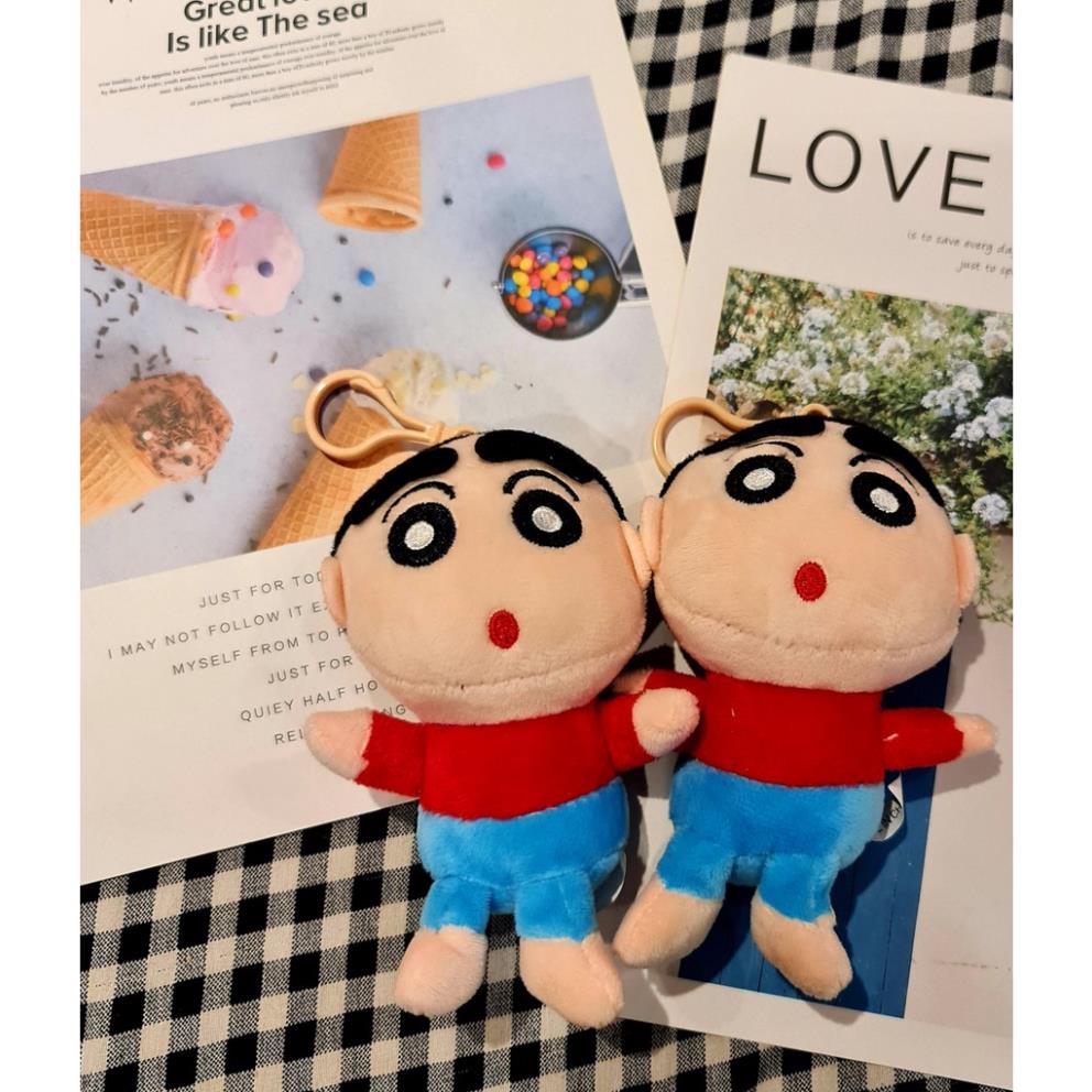 Móc khoá gấu bông Shin cậu bé bút chì chó Bạch tuyết Heo hiệp sỹ em bé Hima 8cm BooBooBear