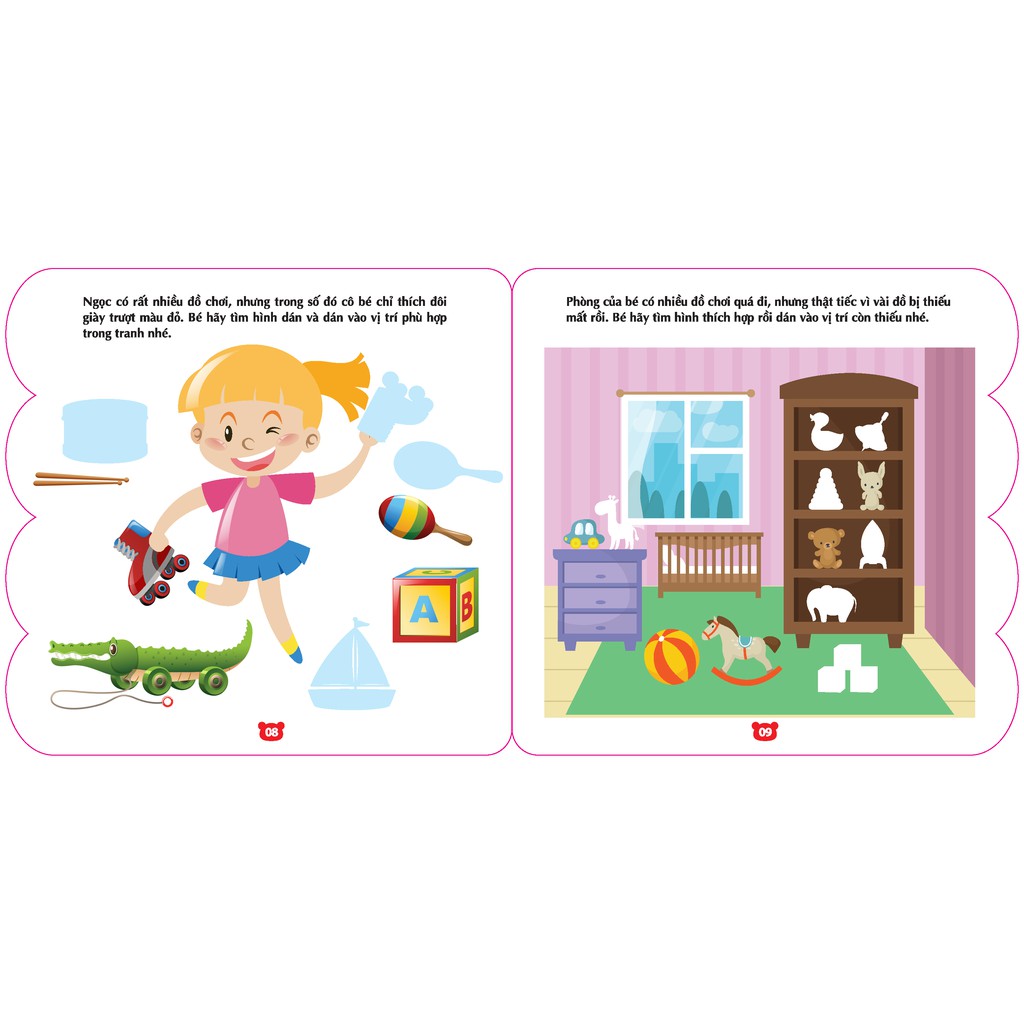 sách - Bóc dán hình thông minh IQ - EQ - CQ - Sticker for kids cuốn 3 (2-8t)