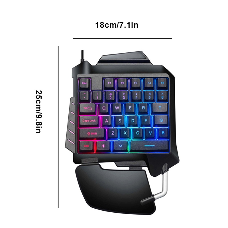 ### Bàn PhíM Cơ Một Tay, TíCh HợP ĐèN Led RGB