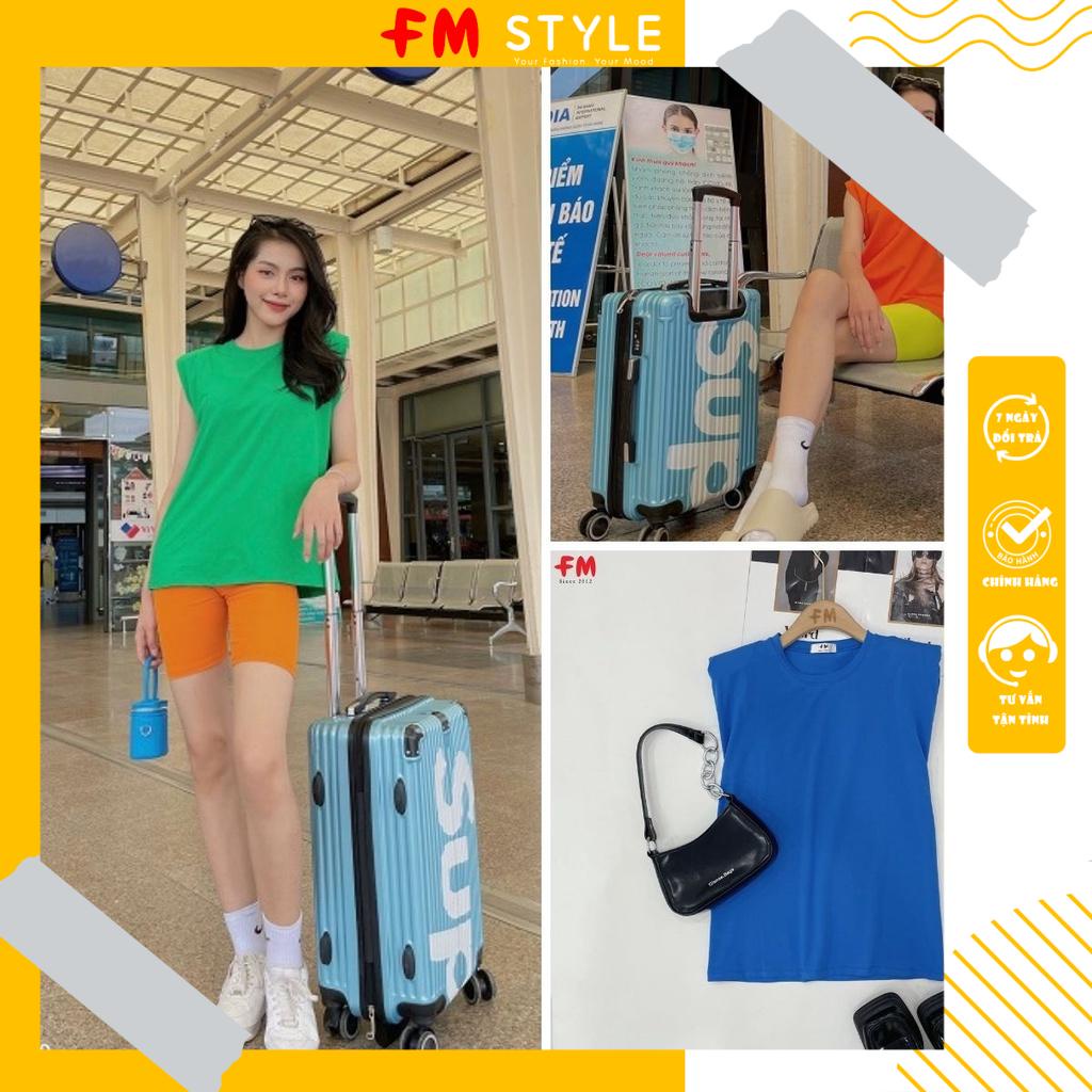 Áo thun nữ FM Style đệm vai, áo kiểu basic trẻ trung, năng động, thời trang 220320615