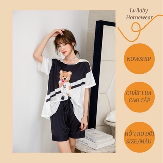 Pijama lụa form rộng bigsize quảng châu cao cấp hàng đẹp chính hãng lullaby homewear