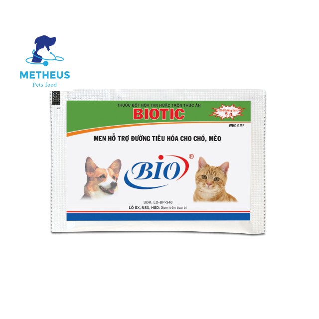 Men Tiêu Hóa Cho Chó Mèo BIOTIC 5g - Metheus Shop