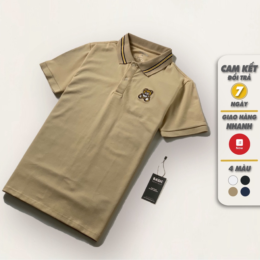 Áo Cá Sấu Nam Con Gấu, Áo Phông Polo Xuất Xin Chuẩn Form Trẻ Trung Thanh Lịch - Basic Boutique | BigBuy360 - bigbuy360.vn