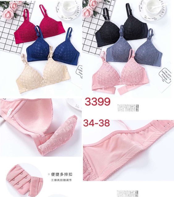 Áo Lót Đính Đá Vân Lá Không Gọng Đệm Mỏng Cực Xinh 3399 | BigBuy360 - bigbuy360.vn