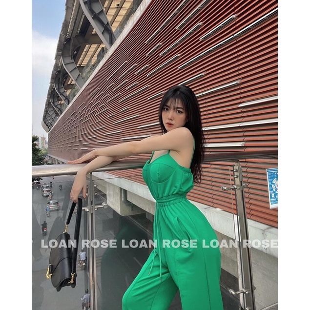 Jum quần dài 2 dây sẵn mút eo chun Ulzzang