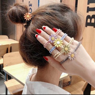 dây thun cột tóc hoa cúc dễ thương