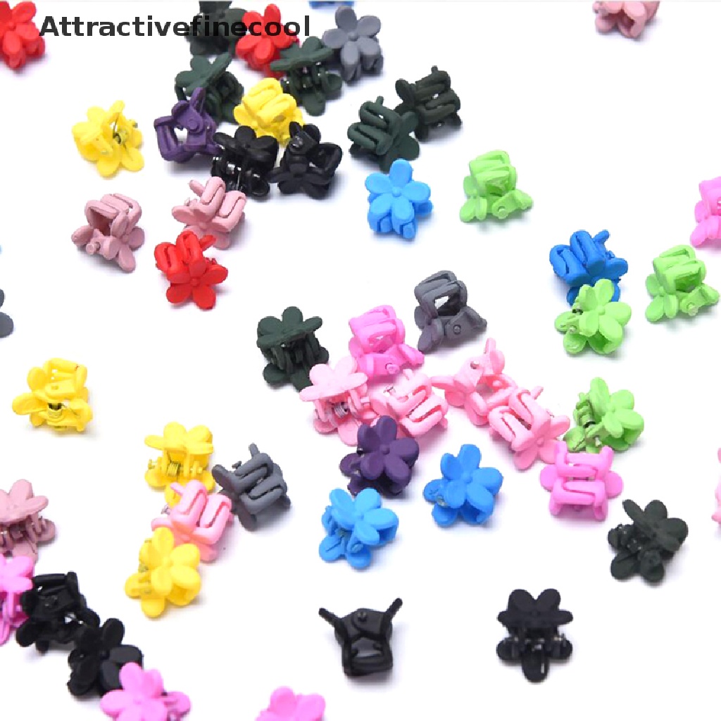 Set 10 Kẹp Tóc Hoa Mini Màu Sắc Ngọt Ngào Thời Trang