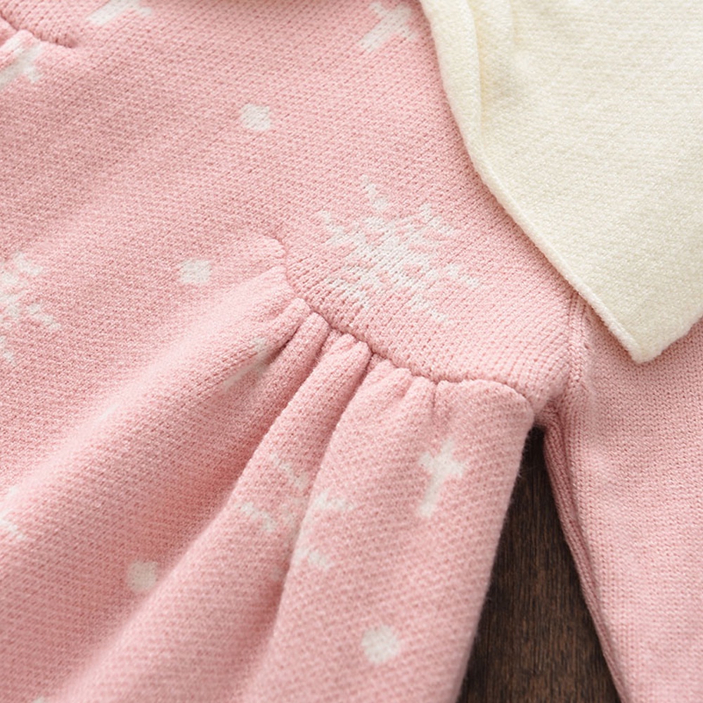 Đầm sweater BEAR LEADER cổ búp bê ấm áp thời trang thu đông cho bé gái