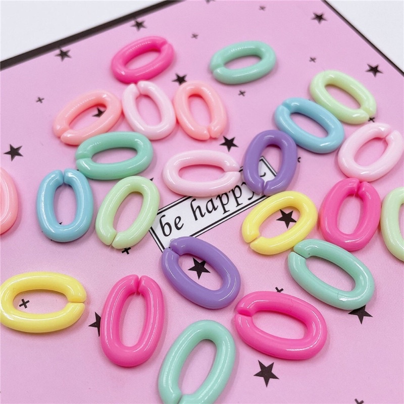 (Mẫu1) Dây xích màu pastel làm đồ handmade DIY