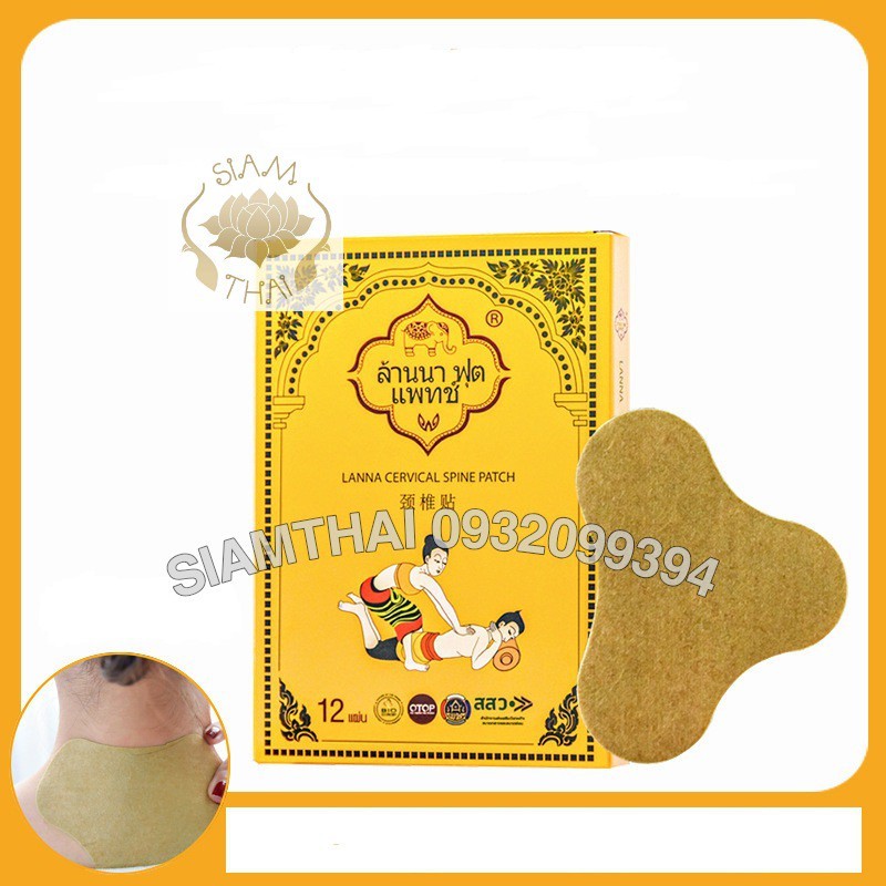 [Hộp 12 Miếng] Dán Vai Gáy Đông Y Thảo Dược Lanna Thái Lan Giảm Đau Nhức, Thoái Hóa Cột Sống | BigBuy360 - bigbuy360.vn