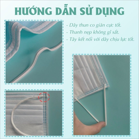 Khẩu trang y tế trắng 4 lớp khánh an thời trang kháng khuẩn hộp 50 cái dùng một lần không sù lông_KAKTL2