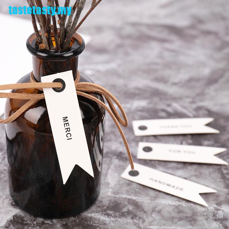 Set 50 Thẻ Giấy Trắng Trang Trí Quà Tặng