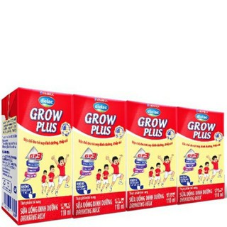 Sũa bột pha sẵn Grow Plus đỏ 1 lốc 4 hộp x110ml