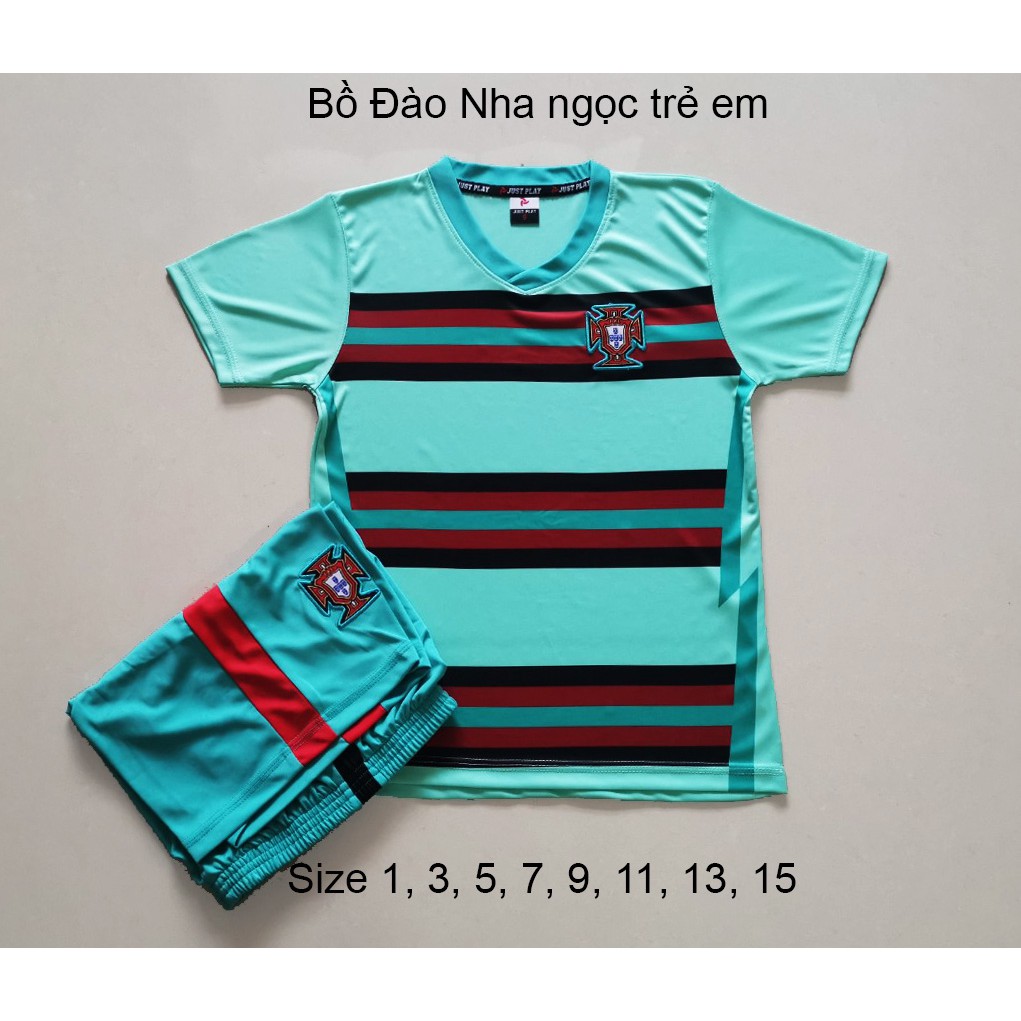 Quần áo bóng đá đội Bồ Đào Nha xanh Ngọc 2020