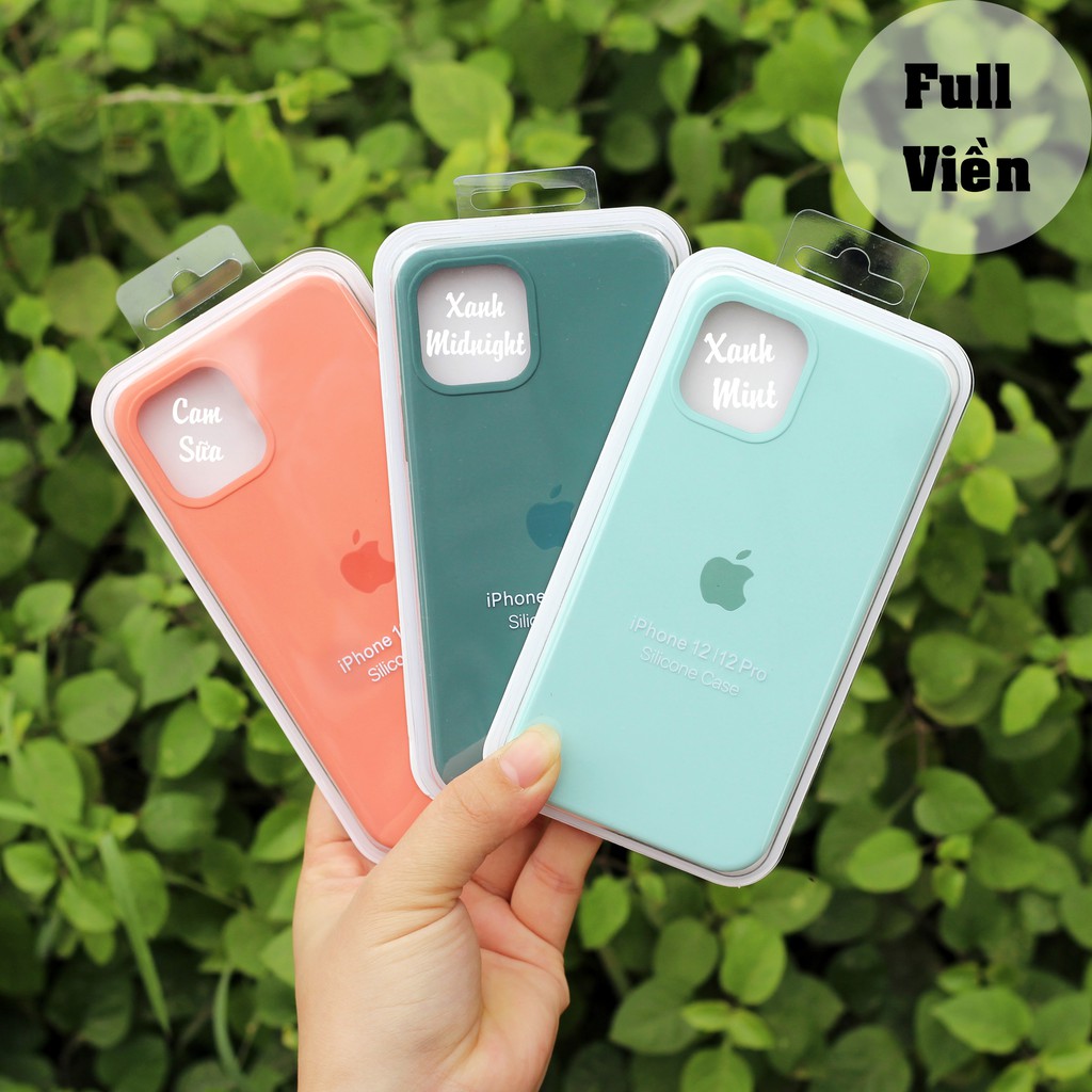 Ốp lưng iphone FULL VIỀN Chống bẩn 20 màu silicon case cho 12 / 12Pro / 12 Promax - Dino Case | BigBuy360 - bigbuy360.vn