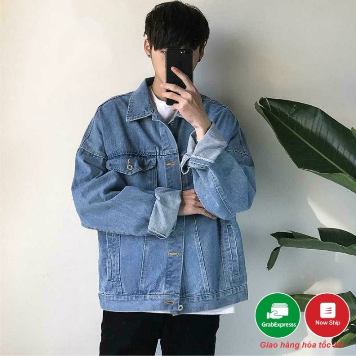 Áo Jean ❤️ Áo Bò Nam Nữ BASIC Xanh Đen Trơn Unisex cao cấp thời trang phong cách đường phố