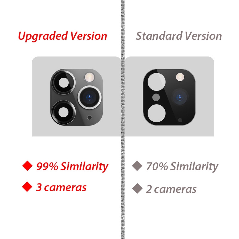Ốp kim loại bảo vệ ống kính chụp ảnh 360 độ toàn diện cho iPhone 11 Pro Max