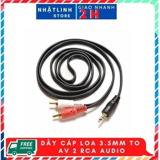dây kết nối loa AV 3.5 1 ra 2 đầu giá rẻ-Phụ Kiện Nhật Linh