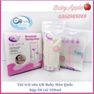 Túi trữ sữa mẹ 250ml GB Baby Hàn Quốc chính hãng hộp 50 túi