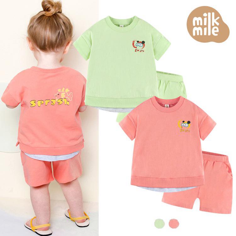 B76 - Bộ thun vạt gấu bé trai&amp;bé gái MM