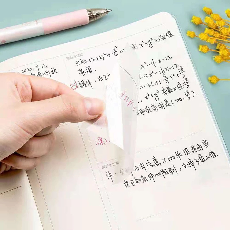 Set 50 Tấm Giấy Ghi Chú Trong Suốt Sáng Tạo Kích Thước S/M/L Dùng Cho Văn Phòng/Trường Học