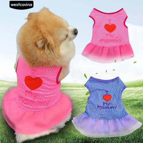 Áo Mặc Thêu Hình Trái Tim Cho Thú Cưng