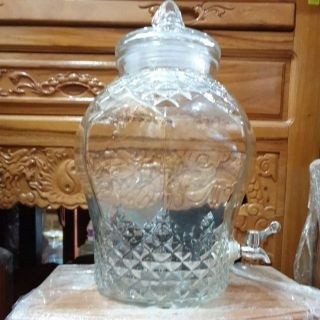 Bình thủy tinh ngâm sâm 15 lít có van