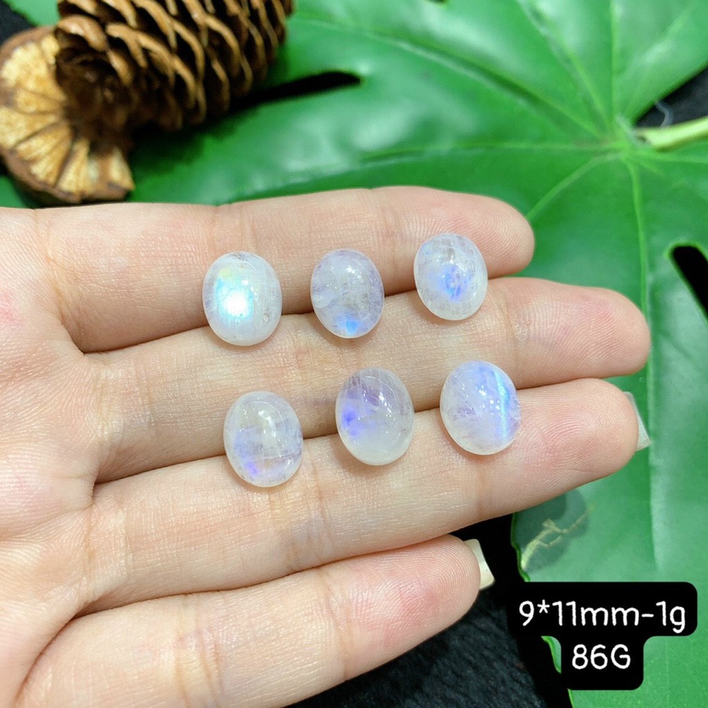 Mặt Đá Mặt Trăng Hình Tròn Hình Giọt Nước Size 7-9mm