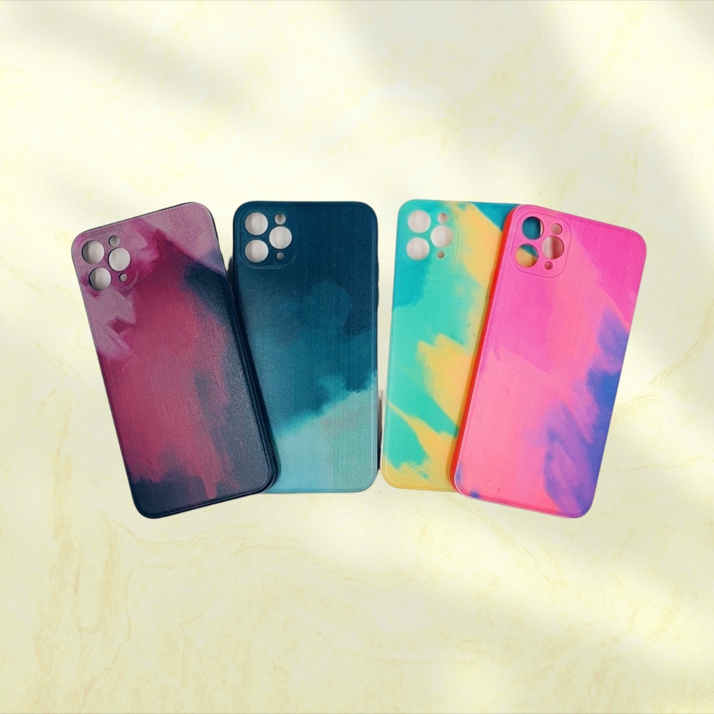 Ốp lưng loang màu cạnh vuông Iphone 13,13 Pro,13 Pro Max,12,12 Pro,12 Pro Max