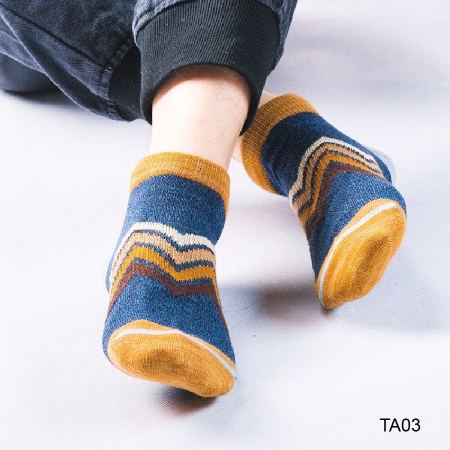 vớ nam cổ ngắn cao cấp vintage loại dày TA03