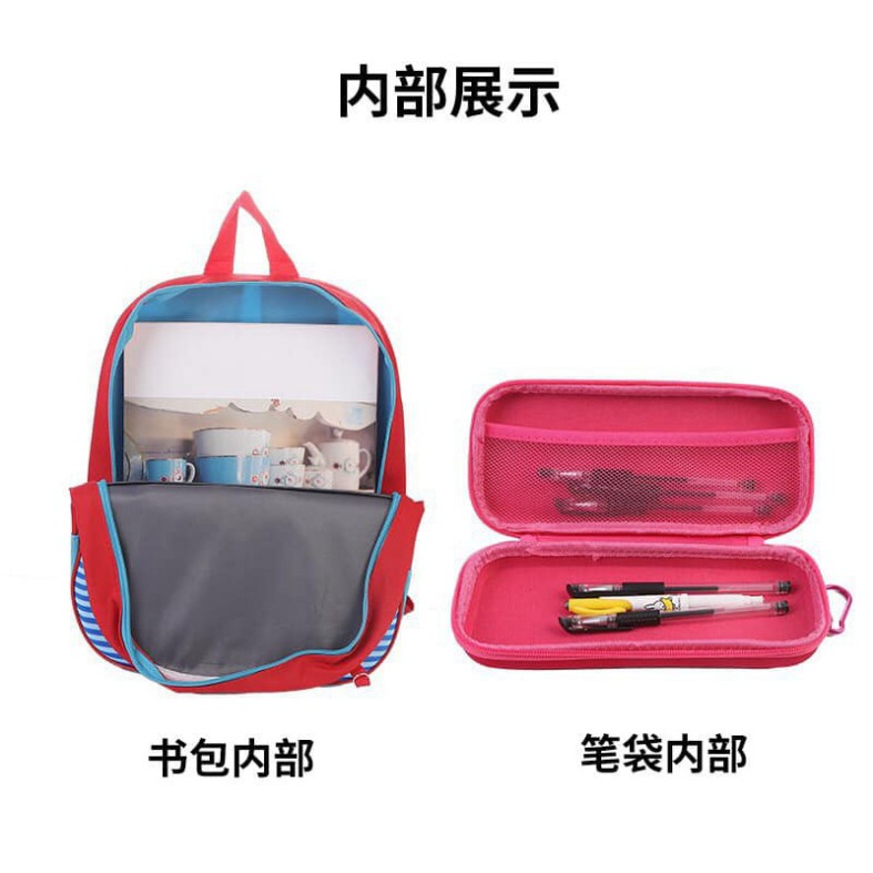 Balo 3d kèm hộp bút cho bé hình các nhân vật hoạt hình Giá Tận Kho