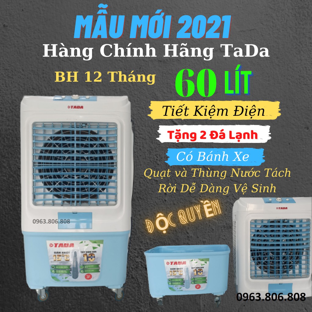 Quạt Điều Hòa Hơi Nước TADA 60L Tiết Kiệm Điện -Quạt Hơi Nước Giá Rẻ- Có Quà Tặng- BH 12 tháng