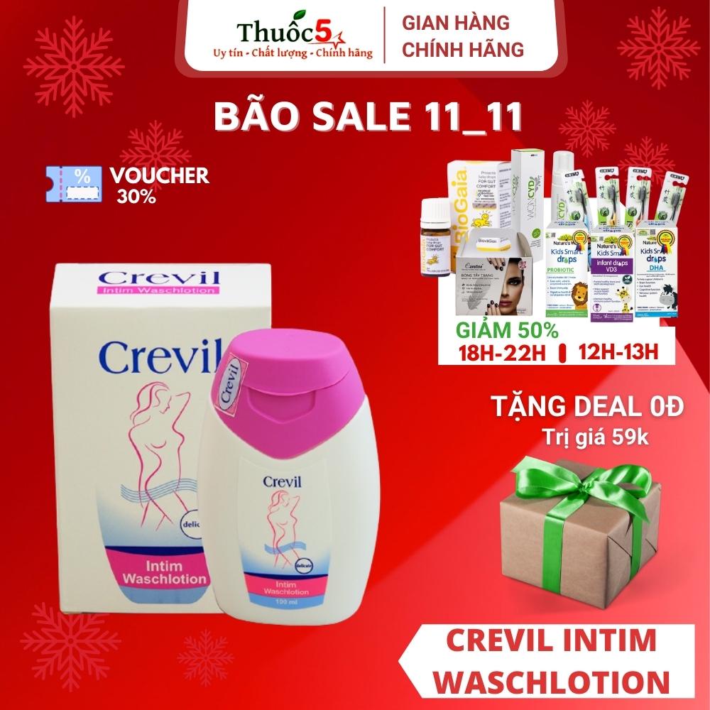 [GIÁ GỐC] Dung dịch vệ sinh phụ nữ Crevil Intim Waschlotion - Lọ 100ml