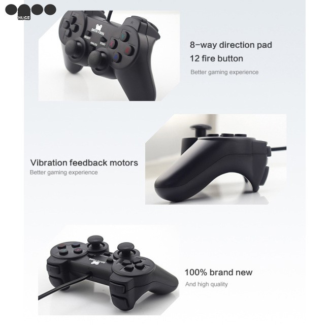 RNG Wired Usb Pc Game Controller Gamepad For Pc Windows Computer Laptop Black Game Joystick