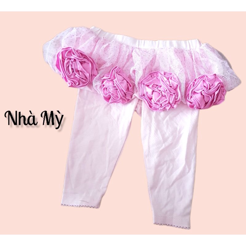 Quần legging phối váy ren cho bé gái Hàng xuất dư hãng Baby Starters